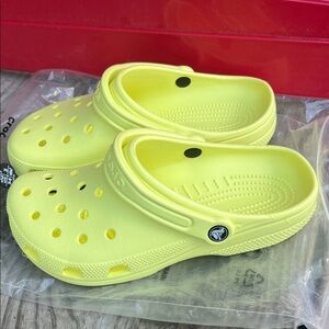 CROCS Women's Bright Yellow Slip-On Flats